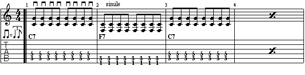 Blues a bicordi in C