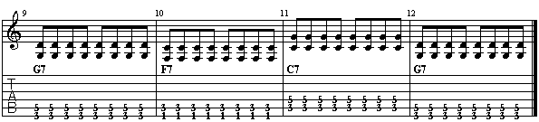 Blues a bicordi in C