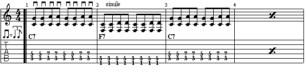 Blues a bicordi in C