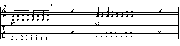 Blues a bicordi in C