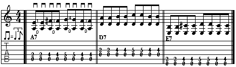 Bicordi in A, D e E con corde a vuoto