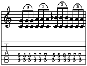 Riff blues a bicordi es. 4