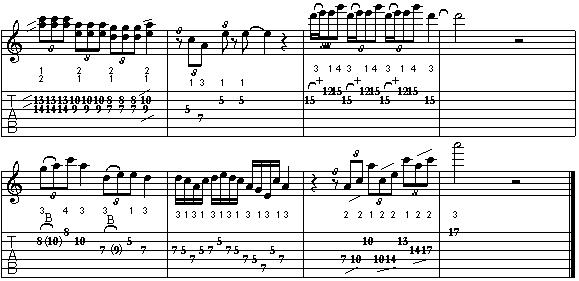 Example solo on A7 pedal