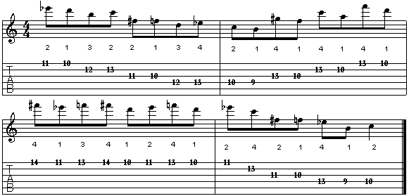 Ex. 06: scala diminuita t-st